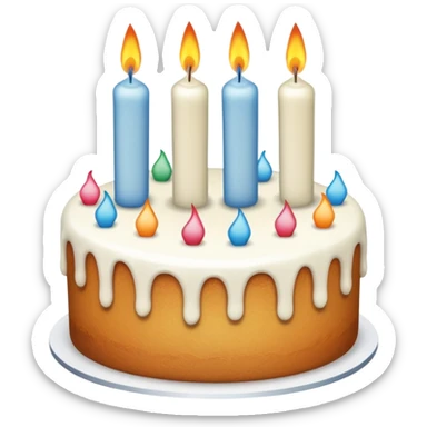 Make a decent cake with 34 years old candles sticker