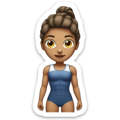 Gymgirl white body with muscles sticker