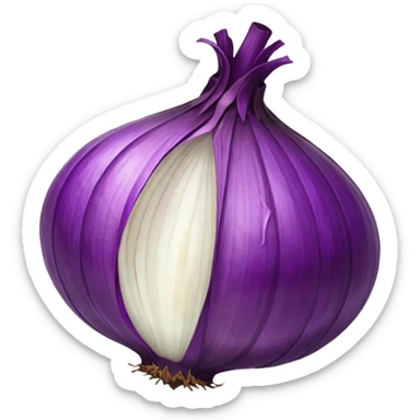 dried purple onion single sphere sticker