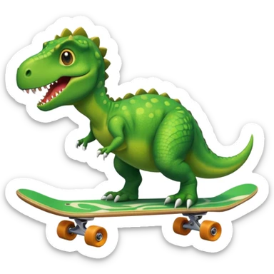 Dinosaur on a skateboard sticker