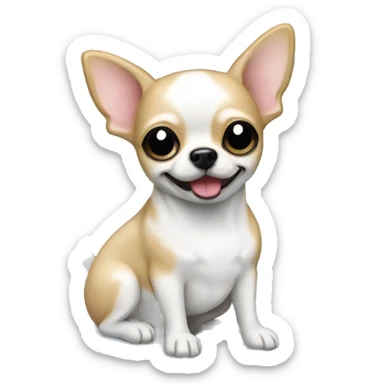 snow globe with cream chihuahua  sticker