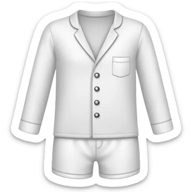 White pajamas no person wearing them sticker