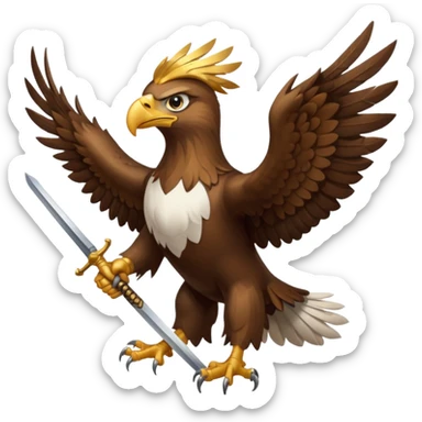 eagle with sword sticker