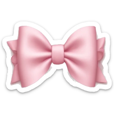 light pink bow on light pink bow sticker