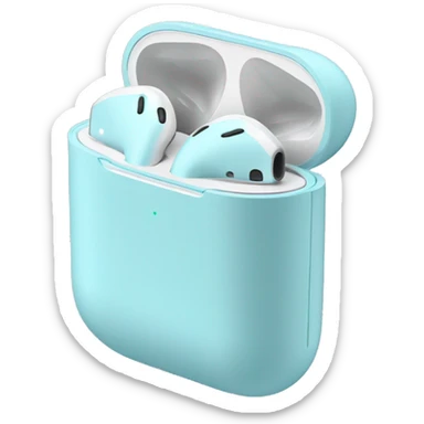 airpods headphones pastel blue sticker