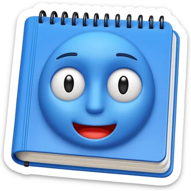 The Blue notebook3D sticker