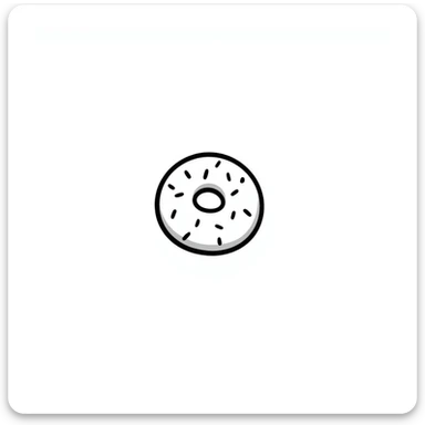 hand drawn doodle style bagel sticker