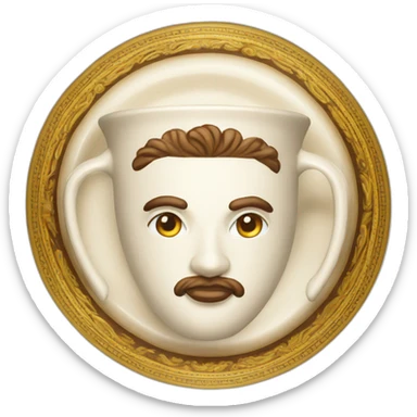 Versace cappuccino cup sticker