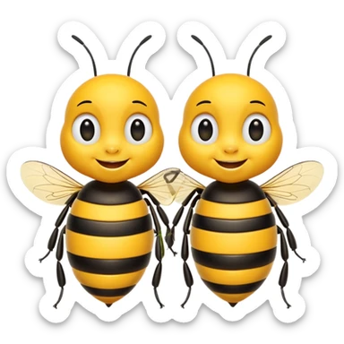 happy birthday bees  sticker