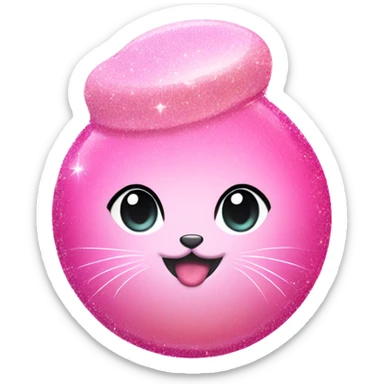 Pink ombre full body seal with glitter sticker