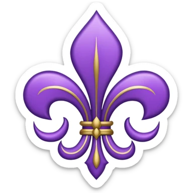 Purple fleur de lis sticker