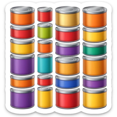 canned food boxes sticker