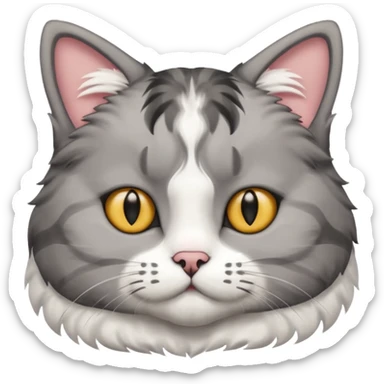 scottish cat with ears folded down sticker