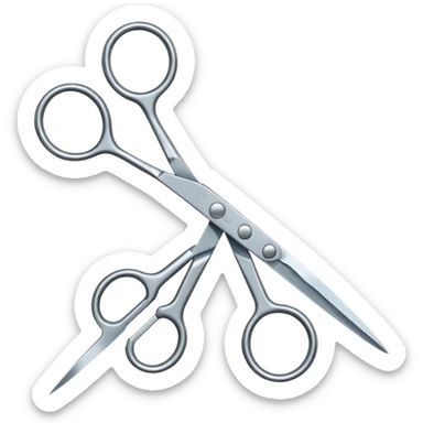 Scissors medical sticker