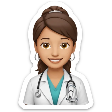 faça uma medica MULHER em forma de emoji em png sticker