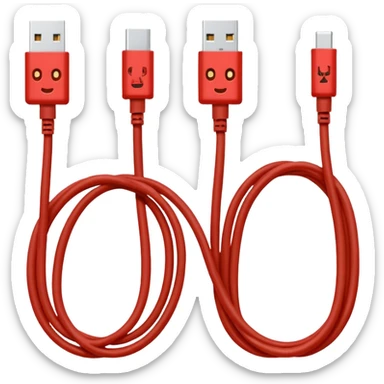 imagen con muchos cables liados y caoticos sticker