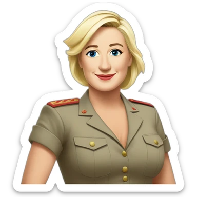 marine le pen pinup sticker