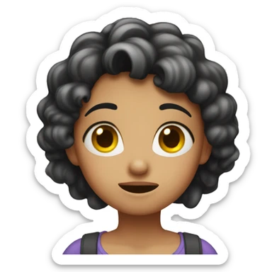 A girl feeling stupid  sticker