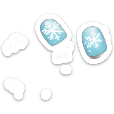 snowflake nail polish on toes sticker