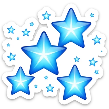 blue stars sticker