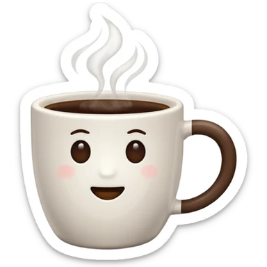 Coffee cup without face sticker