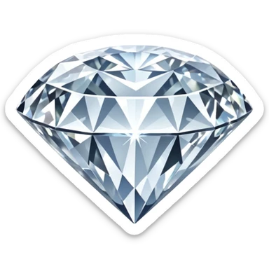 Color pure White diamond sticker