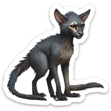 Modern Realistic Rare Fantasy Vernid-Trico-species by LiLaiRa full body sticker