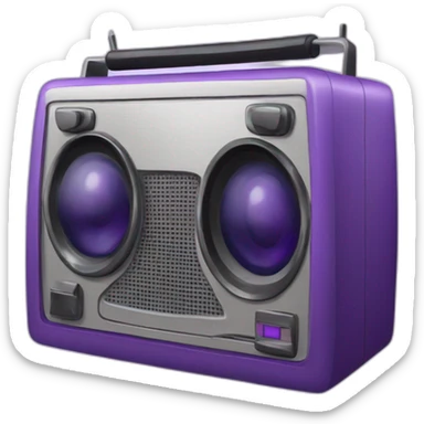 radio station sound music with purple pony sticker