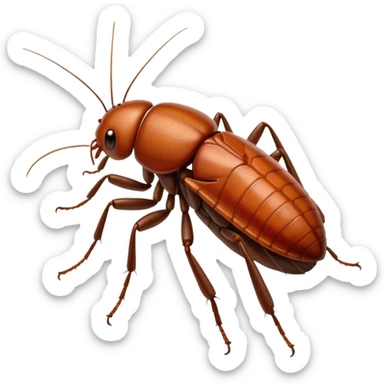 swatting a cockroach sticker