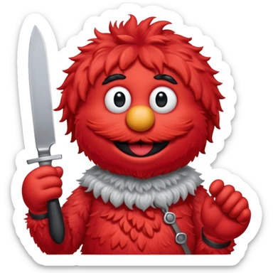 Has a  Elmo i dale un cuchillo sticker