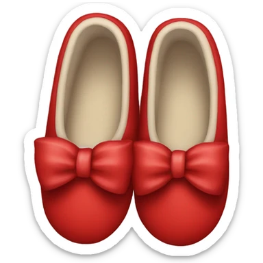 Christmas red bow slippers sticker