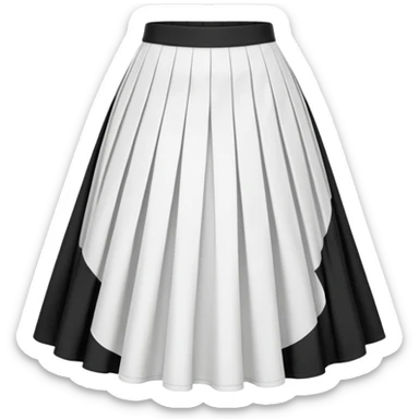 create a white midi skirt sticker