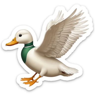 duck flying sticker
