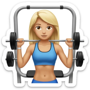 Blonde girl in the gym  sticker
