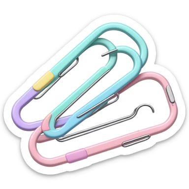 pastel paper clip sticker