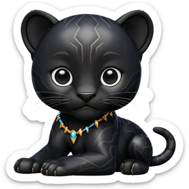 Pantera negra cuerpo pequeña sticker