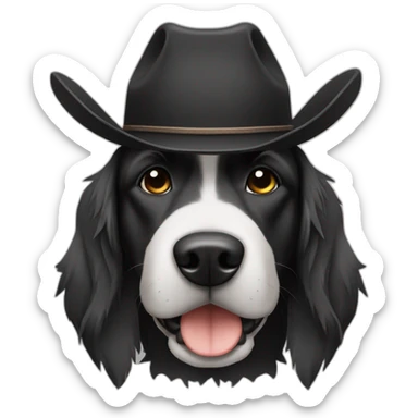 black-dog-wearing-cowboy-hat sticker