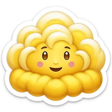 Convert this cloud ☁️ to golden cloud sticker