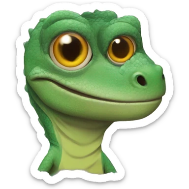 Lizard love eyes  sticker