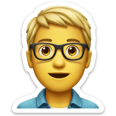 Niño con gafas sticker