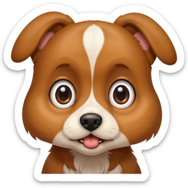 Dog begging for a treat sticker