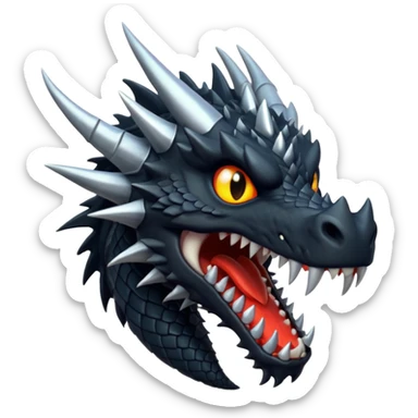 black dragon like fury sticker