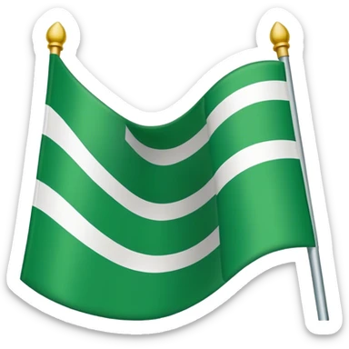 bandera con dos franjas verdes y una blanca sticker