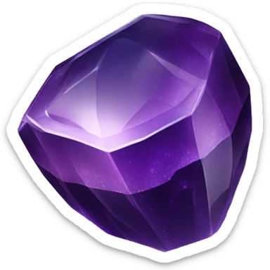 purple obsidian crystal sticker