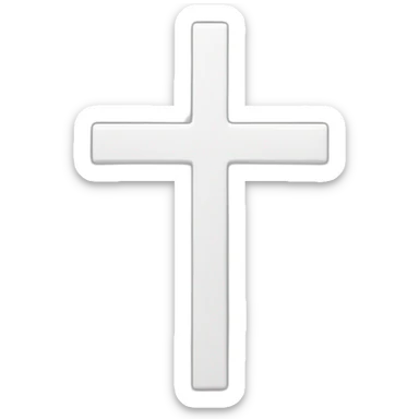 straight white cross sticker