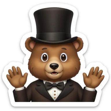 🐻🎩 sticker