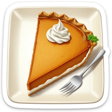 A slice of pumpkin pie sticker