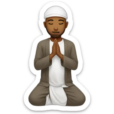 Muslim praying sticker
