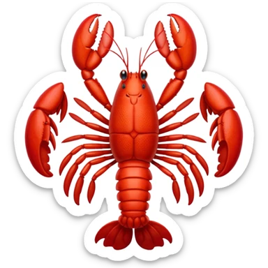 Larry the Lobster (a handsome athletic lobster with visible ab muscles) sticker