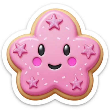 pink sugar cookie with sparkles  sticker